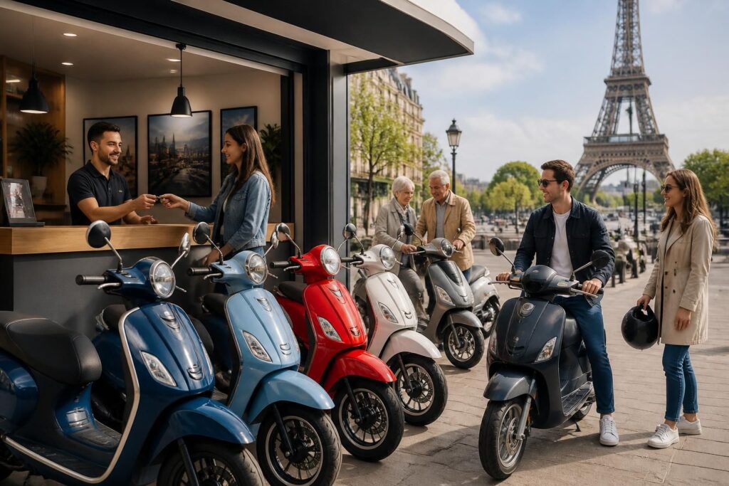 louez un scooter à paris et dans d'autres villes pour vos courts et longs séjours. découvrez nos options flexibles pour explorer la ville en toute liberté.
