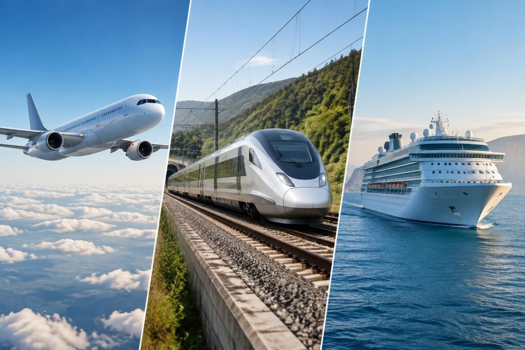 Moyen de transport le plus sûr : classement et comparatif entre avion, train et bateau